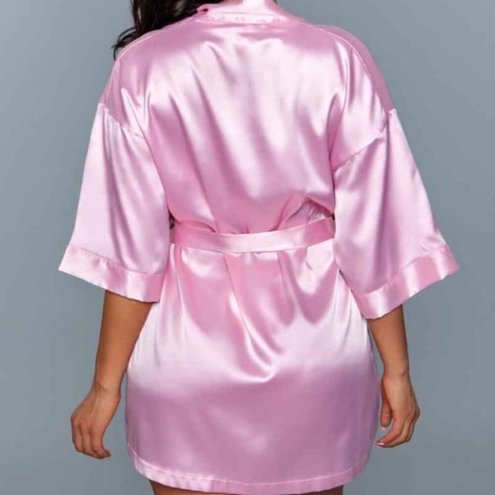 Be Wicked Getting Ready Robe Rose Pink - Picture 9 of 9